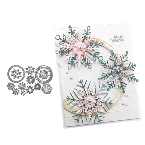 Schneeflocken Metall Stanzschablone, Stanzformen, Stanzbögen, Prägeschablonen, Cutting Die Set, Stanzschablonen für DIY Scrapbooking, Fotoalbum Dekorative von Lotmouday