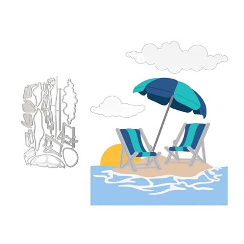 Seaside Regenschirm Stuhl Metall Stanzschablone, Stanzformen, Stanzbögen, Prägeschablonen, Cutting Die Set, Stanzschablonen für DIY Scrapbooking, Fotoalbum Dekorative Seaside Regenschirm Stuhl Metall Stanzschablone, Stanzformen, Stanzbögen, Prägeschablonen, Cutting Die Set, Stanzschablonen für DIY Scrapbooking, Fotoalbum Dekorative von Lotmouday