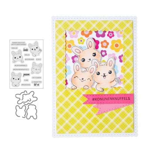 Süße Kaninchen Stempel und Stanzen Set, Stempel Stanzformen Sets Scrapbooking Prägeschablone Für DIY Scrapbooking Kunsthandwerk Süße Kaninchen Stempel und Stanzen Set, Stempel Stanzformen Sets Scrapbooking Prägeschablone Für DIY Scrapbooking Kunsthandwerk von Lotmouday