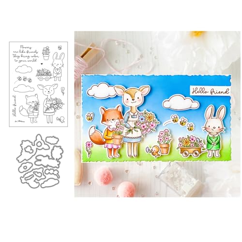 Süße Tiere Stempel und Stanzen Set, Stempel Stanzformen Sets Scrapbooking Prägeschablone Für DIY Scrapbooking Kunsthandwerk Süße Tiere Stempel und Stanzen Set, Stempel Stanzformen Sets Scrapbooking Prägeschablone Für DIY Scrapbooking Kunsthandwerk von Lotmouday