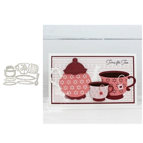 Teekanne Teetasse Metall Stanzschablone, Stanzformen, Stanzbögen, Prägeschablonen, Cutting Die Set, Stanzschablonen für DIY Scrapbooking, Fotoalbum Dekorative Teekanne Teetasse Metall Stanzschablone, Stanzformen, Stanzbögen, Prägeschablonen, Cutting Die Set, Stanzschablonen für DIY Scrapbooking, Fotoalbum Dekorative von Lotmouday