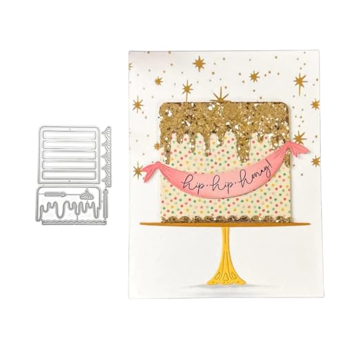 Torte Metall Stanzschablone, Stanzformen, Stanzbögen, Prägeschablonen, Cutting Die Set, Stanzschablonen für DIY Scrapbooking, Fotoalbum Dekorative von Lotmouday