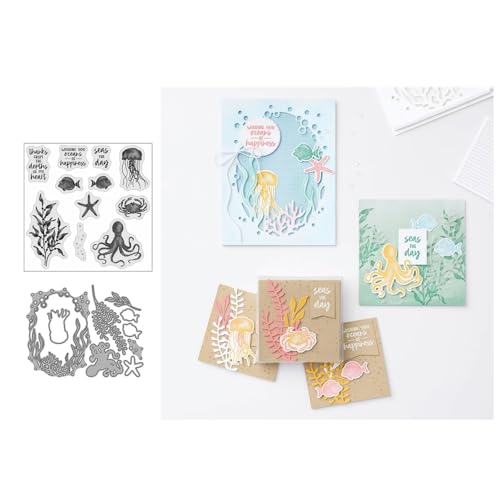 Unterwasserwelt Stempel und Stanzen Set, Stempel Stanzformen Sets Scrapbooking Prägeschablone Für DIY Scrapbooking Kunsthandwerk Unterwasserwelt Stempel und Stanzen Set, Stempel Stanzformen Sets Scrapbooking Prägeschablone Für DIY Scrapbooking Kunsthandwerk von Lotmouday