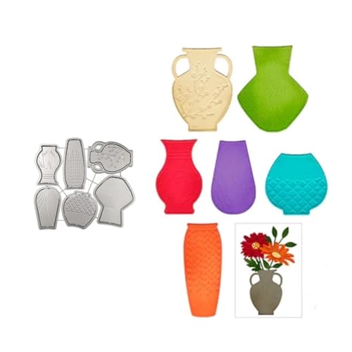 Vase Metall Stanzschablone, Stanzformen, Stanzbögen, Prägeschablonen, Cutting Die Set, Stanzschablonen für DIY Scrapbooking, Fotoalbum Dekorative von Lotmouday