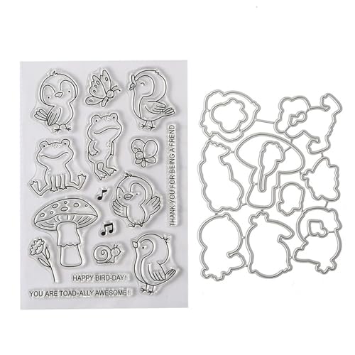 Vogel Frosch Stempel und Stanzen Set, Stempel Stanzformen Sets Scrapbooking Prägeschablone Für DIY Scrapbooking Kunsthandwerk Vogel Frosch Stempel und Stanzen Set, Stempel Stanzformen Sets Scrapbooking Prägeschablone Für DIY Scrapbooking Kunsthandwerk von Lotmouday