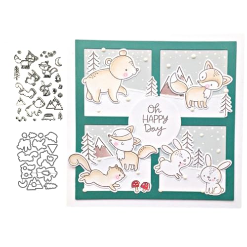 Waldtiere Stempel und Stanzen Set, Stempel Stanzformen Sets Scrapbooking Prägeschablone Für DIY Scrapbooking Kunsthandwerk Waldtiere Stempel und Stanzen Set, Stempel Stanzformen Sets Scrapbooking Prägeschablone Für DIY Scrapbooking Kunsthandwerk von Lotmouday