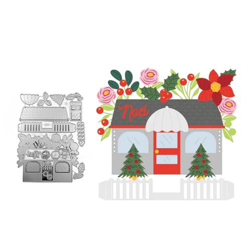 Weihnachten Haus Metall Stanzschablone, Stanzformen, Stanzbögen, Prägeschablonen, Cutting Die Set, Stanzschablonen für DIY Scrapbooking, Fotoalbum Dekorative von Lotmouday