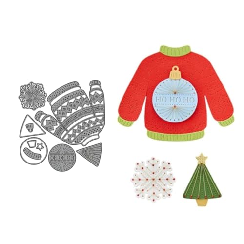 Weihnachten Kleider Metall Stanzschablone, Stanzformen, Stanzbögen, Prägeschablonen, Cutting Die Set, Stanzschablonen für DIY Scrapbooking, Fotoalbum Dekorative von Lotmouday