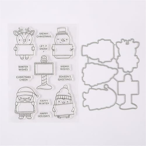 Weihnachts-Pinnwand Stempel und Stanzen Set, Stempel Stanzformen Sets Scrapbooking Prägeschablone Für DIY Scrapbooking Kunsthandwerk Weihnachts-Pinnwand Stempel und Stanzen Set, Stempel Stanzformen Sets Scrapbooking Prägeschablone Für DIY Scrapbooking Kunsthandwerk von Lotmouday