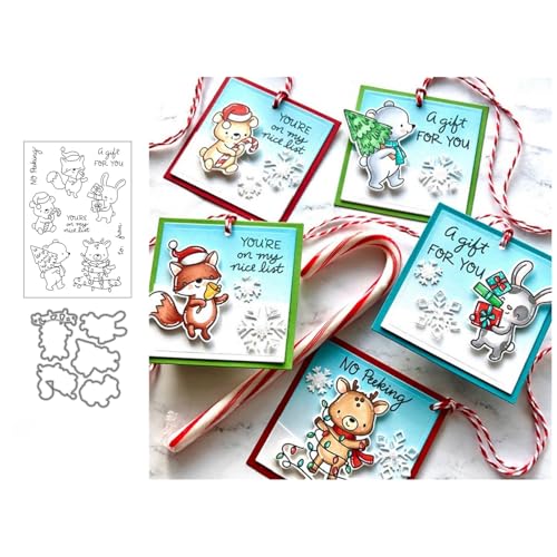 Weihnachts-Tiere Stempel und Stanzen Set, Stempel Stanzformen Sets Scrapbooking Prägeschablone Für DIY Scrapbooking Kunsthandwerk Weihnachts-Tiere Stempel und Stanzen Set, Stempel Stanzformen Sets Scrapbooking Prägeschablone Für DIY Scrapbooking Kunsthandwerk von Lotmouday