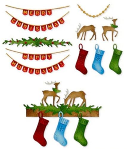 Weihnachtsdekoration Metall Stanzschablone, Stanzformen, Stanzbögen, Prägeschablonen, Cutting Die Set, Stanzschablonen für DIY Scrapbooking, Fotoalbum Dekorative Weihnachtsdekoration Metall Stanzschablone, Stanzformen, Stanzbögen, Prägeschablonen, Cutting Die Set, Stanzschablonen für DIY Scrapbooking, Fotoalbum Dekorative von Lotmouday