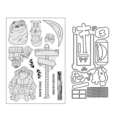 Weihnachtsmann Stempel und Stanzen Set, Stempel Stanzformen Sets Scrapbooking Prägeschablone Für DIY Scrapbooking Kunsthandwerk Weihnachtsmann Stempel und Stanzen Set, Stempel Stanzformen Sets Scrapbooking Prägeschablone Für DIY Scrapbooking Kunsthandwerk von Lotmouday