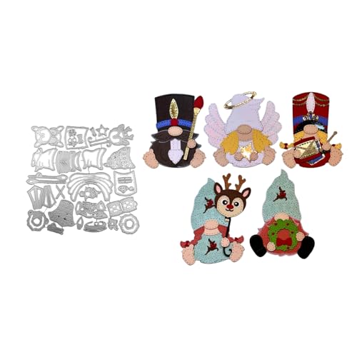 Weihnachtswichtel Metall Stanzschablone, Stanzformen, Stanzbögen, Prägeschablonen, Cutting Die Set, Stanzschablonen für DIY Scrapbooking, Fotoalbum Dekorative von Lotmouday