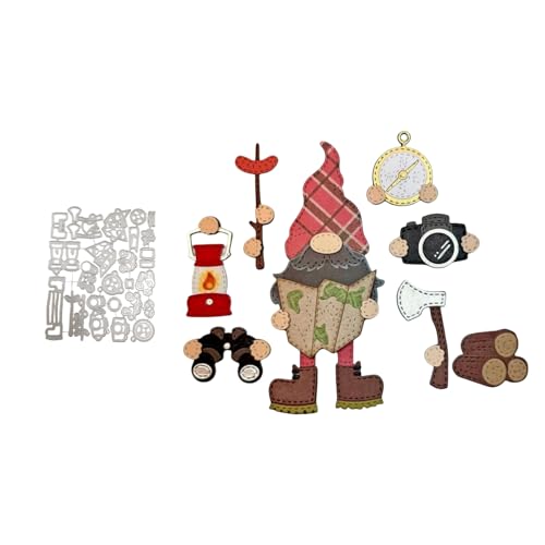 Weihnachtswichtel Metall Stanzschablone, Stanzformen, Stanzbögen, Prägeschablonen, Cutting Die Set, Stanzschablonen für DIY Scrapbooking, Fotoalbum Dekorative von Lotmouday