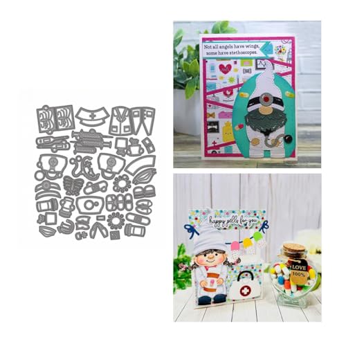 Weihnachtszwerg Metall Stanzschablone, Stanzformen, Stanzbögen, Prägeschablonen, Cutting Die Set, Stanzschablonen für DIY Scrapbooking, Fotoalbum Dekorative von Lotmouday