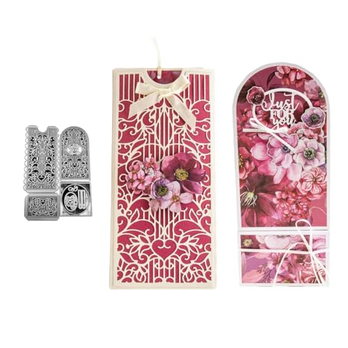 Weinbogen Geschenkbox Metall Stanzschablone, Stanzformen, Stanzbögen, Prägeschablonen, Cutting Die Set, Stanzschablonen für DIY Scrapbooking, Fotoalbum Dekorative von Lotmouday