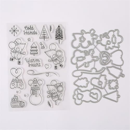 Wintermaus Stempel und Stanzen Set, Stempel Stanzformen Sets Scrapbooking Prägeschablone Für DIY Scrapbooking Kunsthandwerk Wintermaus Stempel und Stanzen Set, Stempel Stanzformen Sets Scrapbooking Prägeschablone Für DIY Scrapbooking Kunsthandwerk von Lotmouday