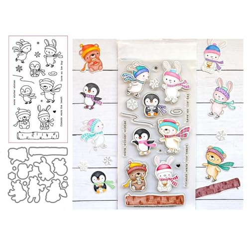 Winterschneehunde Stempel und Stanzen Set, Stempel Stanzformen Sets Scrapbooking Prägeschablone Für DIY Scrapbooking Kunsthandwerk Winterschneehunde Stempel und Stanzen Set, Stempel Stanzformen Sets Scrapbooking Prägeschablone Für DIY Scrapbooking Kunsthandwerk von Lotmouday