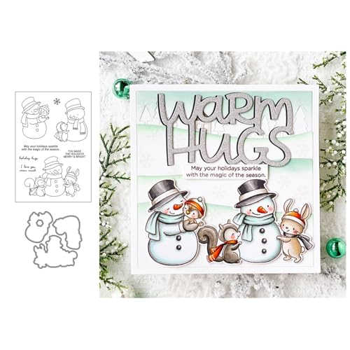 Winterschneemann Stempel und Stanzen Set, Stempel Stanzformen Sets Scrapbooking Prägeschablone Für DIY Scrapbooking Kunsthandwerk Winterschneemann Stempel und Stanzen Set, Stempel Stanzformen Sets Scrapbooking Prägeschablone Für DIY Scrapbooking Kunsthandwerk von Lotmouday