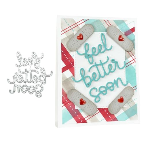 Worte Metall Stanzschablone, Stanzformen, Stanzbögen, Prägeschablonen, Cutting Die Set, Stanzschablonen für DIY Scrapbooking, Fotoalbum Dekorative von Lotmouday