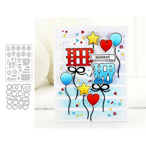 Zahlenballon Stempel und Stanzen Set, Stempel Stanzformen Sets Scrapbooking Prägeschablone Für DIY Scrapbooking Kunsthandwerk Zahlenballon Stempel und Stanzen Set, Stempel Stanzformen Sets Scrapbooking Prägeschablone Für DIY Scrapbooking Kunsthandwerk von Lotmouday