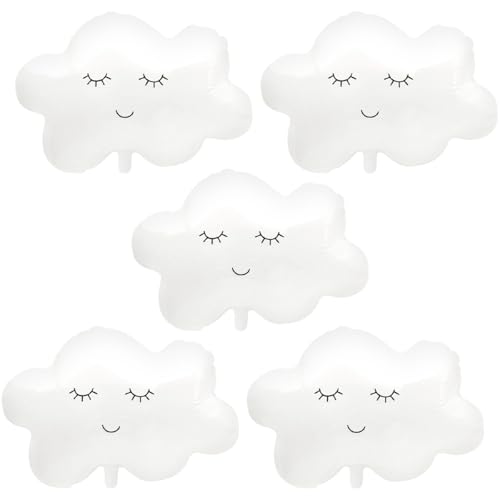 Lotsdonxia 5 x Aluminium-Luftballons mit Smiley-Wolken-Motiv, zarte und schöne dekorative Luftballons, geeignet für Party, Szenendekoration Lotsdonxia 5 x Aluminium-Luftballons mit Smiley-Wolken-Motiv, zarte und schöne dekorative Luftballons, geeignet für Party, Szenendekoration von Lotsdonxia