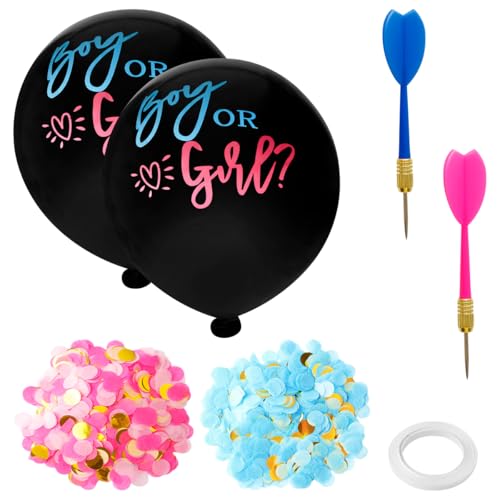Lotsdonxia 7 Stück Geschlecht Enthüllung Ballon Party Set - Schwarzer Ballon mit Rosa und Blau Konfetti für Babyparty Feiern und Familientreffen Lotsdonxia 7 Stück Geschlecht Enthüllung Ballon Party Set - Schwarzer Ballon mit Rosa und Blau Konfetti für Babyparty Feiern und Familientreffen von Lotsdonxia
