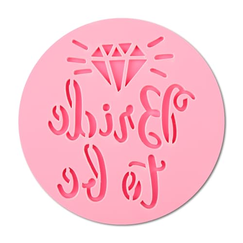 Lotsdonxia Bride to Be Ausstechform Stempel - Hochzeit Keks Embosser für Junggesellinnenabschied Brautduschen Rund Acryl Fondant Stempel für Kuchen Kekse (Rosa) von Lotsdonxia