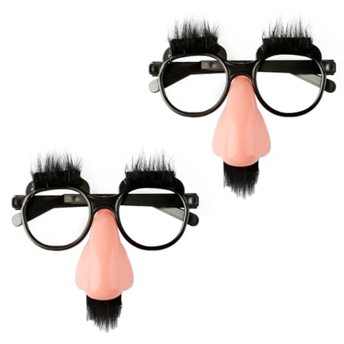 Lotsdonxia Lustige Brille mit Schnurrbart und großer Nase, dekorative Brillen, Neuheit, Verkleidung für Partys, Halloween und Auftritte, 2 Stück Lotsdonxia Lustige Brille mit Schnurrbart und großer Nase, dekorative Brillen, Neuheit, Verkleidung für Partys, Halloween und Auftritte, 2 Stück von Lotsdonxia