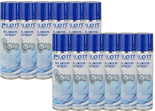 12X Lott Silikonspray 500ml / Silikon Spray Schmierstoff Schmiermittel Siliconespray von Lott-Autoteile