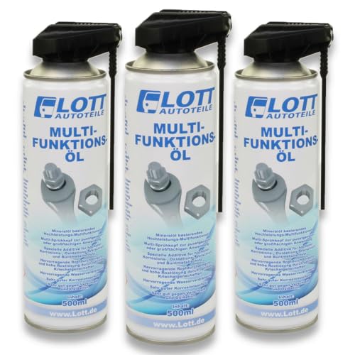 3x 500ml Lott Multifunktionsöl Funktionsöl mit 2-Wege Sprühkopf 3x 500ml Lott Multifunktionsöl Funktionsöl mit 2-Wege Sprühkopf von Lott-Autoteile