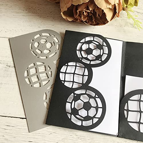 3 Fußball Geburtstag Hochzeit Karte Metall Stanzformen Stanzformen für Kartenherstellung Clearance, Prägeschablonen für Scrapbooking, DIY Album Papierkarten Dekoration von Lottoyday