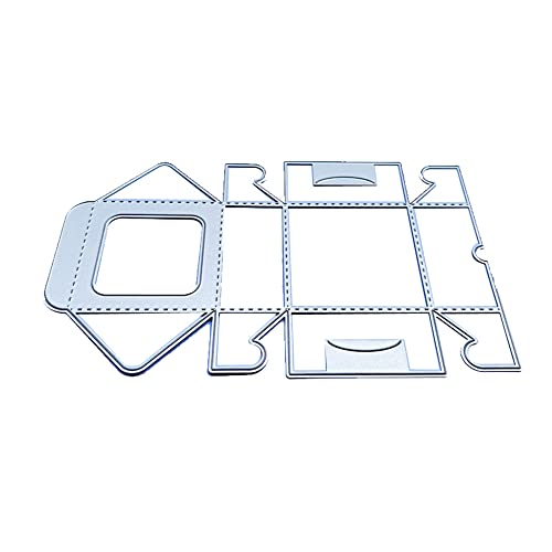 3D Quadratische Box Metall Stanzformen, Stanzformen für Kartenherstellung Abstand, Prägeschablonen für Scrapbooking, DIY Album Papier Karten Dekoration von Lottoyday