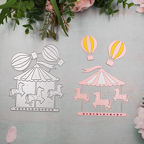 Karussell-Metall-Stanzformen, Stanzformen für Kartenherstellung, Prägeschablonen für Scrapbooking, DIY Alben, Papierkarten, Dekoration, Bastelbedarf zum Stanzen von Lottoyday