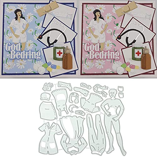 Metall-Stanzformen für Krankenschwestern, Stanzformen für Kartenherstellung, Prägeschablonen für Scrapbooking, DIY Alben, Papierkarten, Kunsthandwerk, Dekoration von Lottoyday
