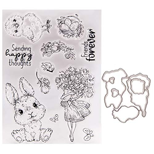 Osterhasenkranz, klare Stempel und Stanzformen für DIY Kartenherstellung, klare Gummistempel und Stanzformen für Karten-Sets zum Basteln, DIY Scrapbooking, Kartenherstellung Osterhasenkranz, klare Stempel und Stanzformen für DIY Kartenherstellung, klare Gummistempel und Stanzformen für Karten-Sets zum Basteln, DIY Scrapbooking, Kartenherstellung von Lottoyday