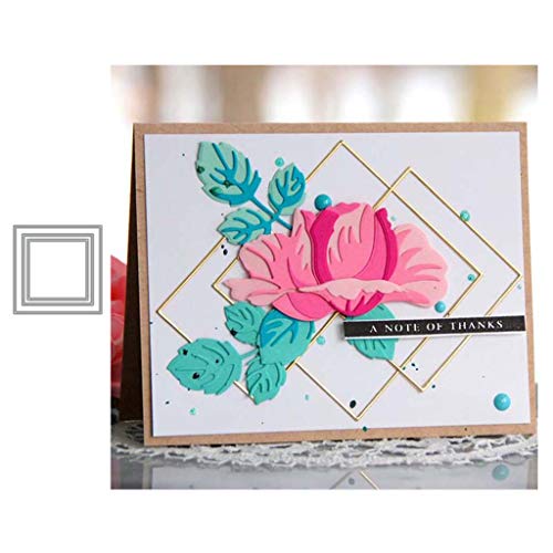 Quadratischer Rahmen DIY Metall-Stanzformen, Stanzformen für Kartenherstellung, Prägeschablonen für Scrapbooking, DIY Album, Papierkarten, Dekoration Quadratischer Rahmen DIY Metall-Stanzformen, Stanzformen für Kartenherstellung, Prägeschablonen für Scrapbooking, DIY Album, Papierkarten, Dekoration von Lottoyday