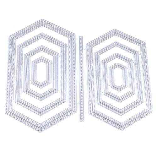 Sechseckige Metall-Stanzformen, Stanzformen für Kartenherstellung, Prägeschablonen für Scrapbooking, DIY Alben, Papierkarten, Kunsthandwerk, Dekoration von Lottoyday