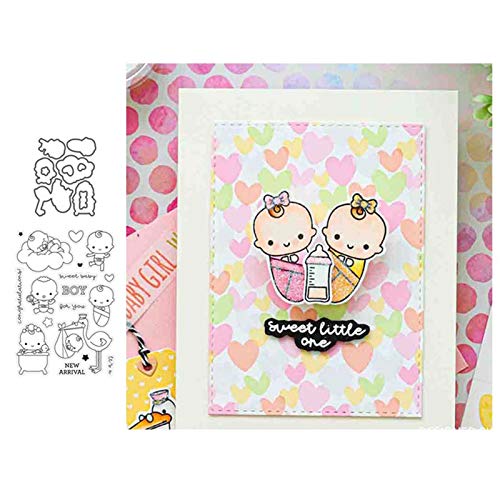 Sweet Baby Silikon Stempel und Stanzformen Sets für Kartenherstellung Handwerk, DIY Prägung Fotoalbum Deko von Lottoyday