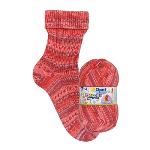 100 g Opal Heroes 4-fädiges Sockengarn, 75% Wolle, 25% Polyamid, Space Dyed, bunte Garne zum Stricken & Häkeln, flauschig atmungsaktiv für Socken, Pullover & Mützen (11541) von Lotus Yarns