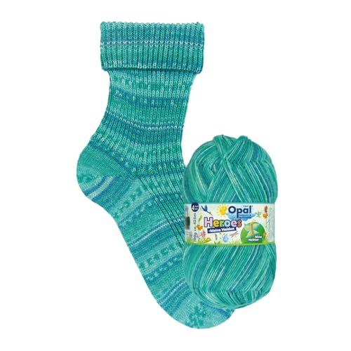 100 g Opal Heroes 4-fädiges Sockengarn, 75% Wolle, 25% Polyamid, Space Dyed, bunte Garne zum Stricken & Häkeln, flauschig atmungsaktiv für Socken, Pullover & Mützen (11542) von Lotus Yarns