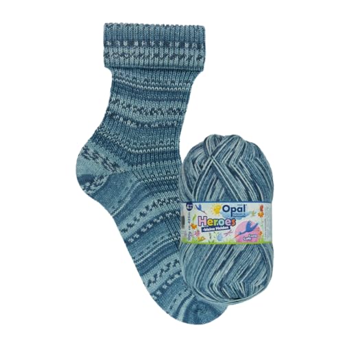 100 g Opal Heroes 4-fädiges Sockengarn, 75% Wolle, 25% Polyamid, Space Dyed, bunte Garne zum Stricken & Häkeln, flauschig atmungsaktiv für Socken, Pullover & Mützen (11546) von Lotus Yarns