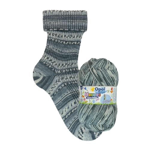 100 g Opal Heroes 4-fädiges Sockengarn, 75% Wolle, 25% Polyamid, Space Dyed Bunte Garne zum Stricken & Häkeln, flauschig atmungsaktiv für Socken, Pullover & Mützen (11543) von Lotus Yarns