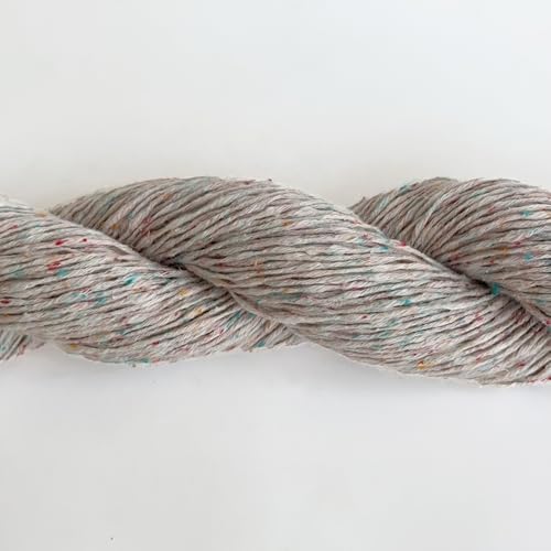 2 Knäuel insgesamt 100 g Lotus Yarns Barock Frühling Sommer Strickgarn, 10% Seide, 58% Baumwolle, 32% Leinen, Häkelgarn für Schal, Rock, Mantel und Weste (01) von Lotus Yarns