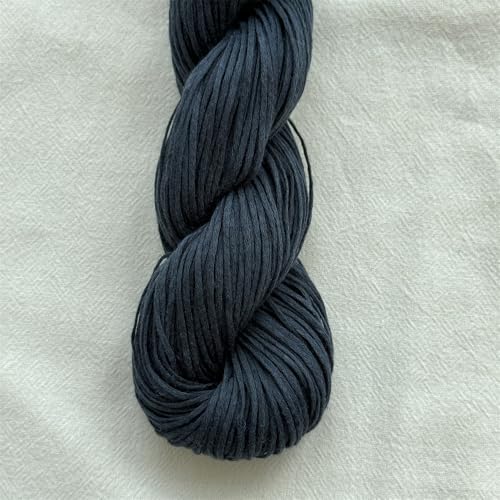 Lotus Rococo Flat Baumwollgarn, perfekt für Frühling und Sommer, DIY-Handstricken, mit Leinen- und Baumwoll-Mischgewebe, 50 g (05 Saphirblau) von Lotus Yarns