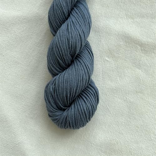 Lotus Rococo Flat Baumwollgarn, perfekt für Frühling und Sommer, DIY-Handstricken, mit Leinen- und Baumwoll-Mischgewebe, 50 g (06 Diamantblau) von Lotus Yarns