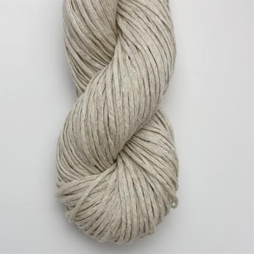 Lotus Rococo Flat Baumwollgarn, perfekt für Frühling und Sommer, DIY-Handstricken, mit Leinen- und Baumwoll-Mischgewebe, 50 g (07 Natur) von Lotus Yarns