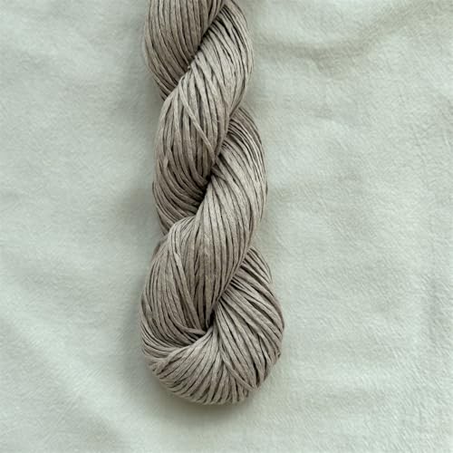 Lotus Rococo Flat Baumwollgarn, perfekt für Frühling und Sommer, DIY-Handstricken, mit Leinen- und Baumwoll-Mischgewebe, 50 g (08 Silbergrau) von Lotus Yarns