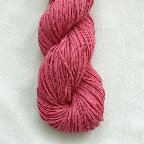 Lotus Rococo Flat Baumwollgarn, perfekt für Frühling und Sommer, DIY-Handstricken, mit Leinen- und Baumwoll-Mischgewebe, 50 g (12 Rose) von Lotus Yarns