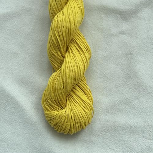 Lotus Rococo Flat Baumwollgarn, perfekt für Frühling und Sommer, DIY-Handstricken, mit Leinen- und Baumwollmischung, 50 g (13 Gelbgrün) von Lotus Yarns